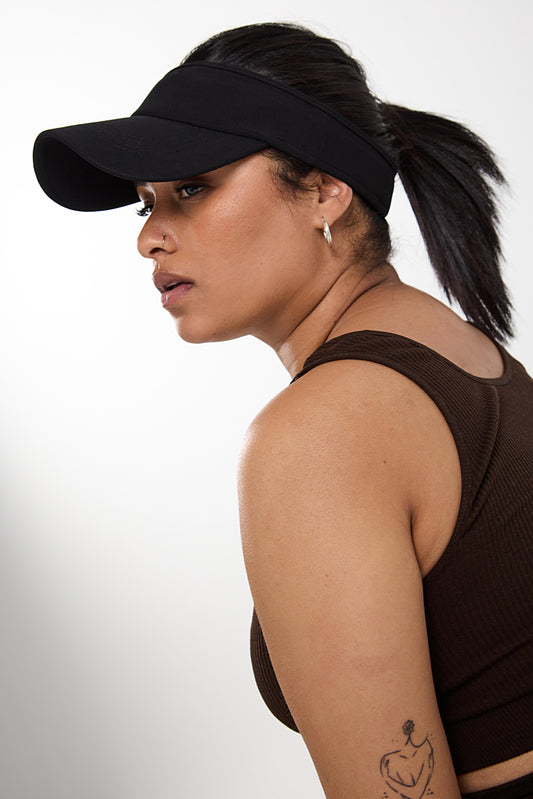 Padel Visor Cap - Black