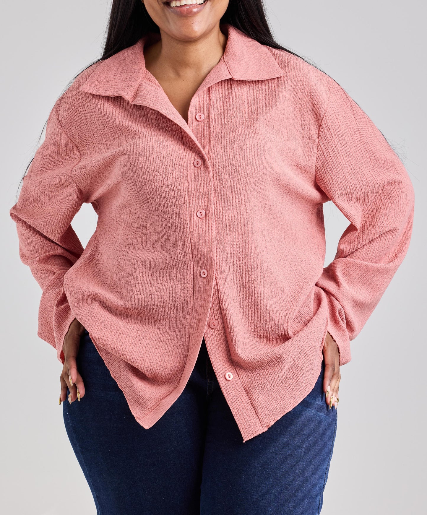 The Rosewood Textured Button-Up Shirt