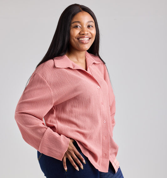 The Rosewood Textured Button-Up Shirt