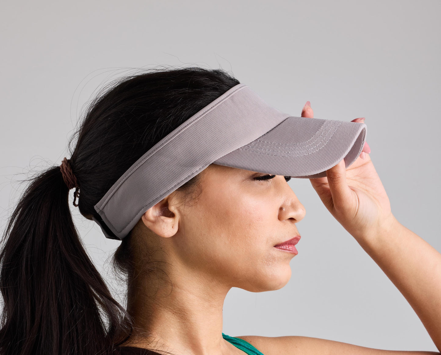 Padel Visor Cap - Light Grey