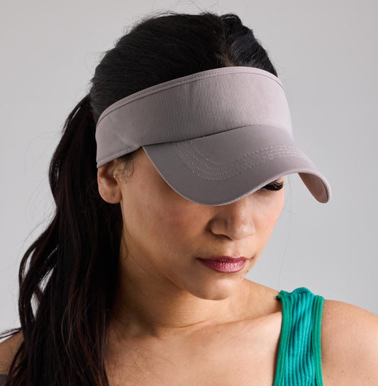 Padel Visor Cap - Light Grey
