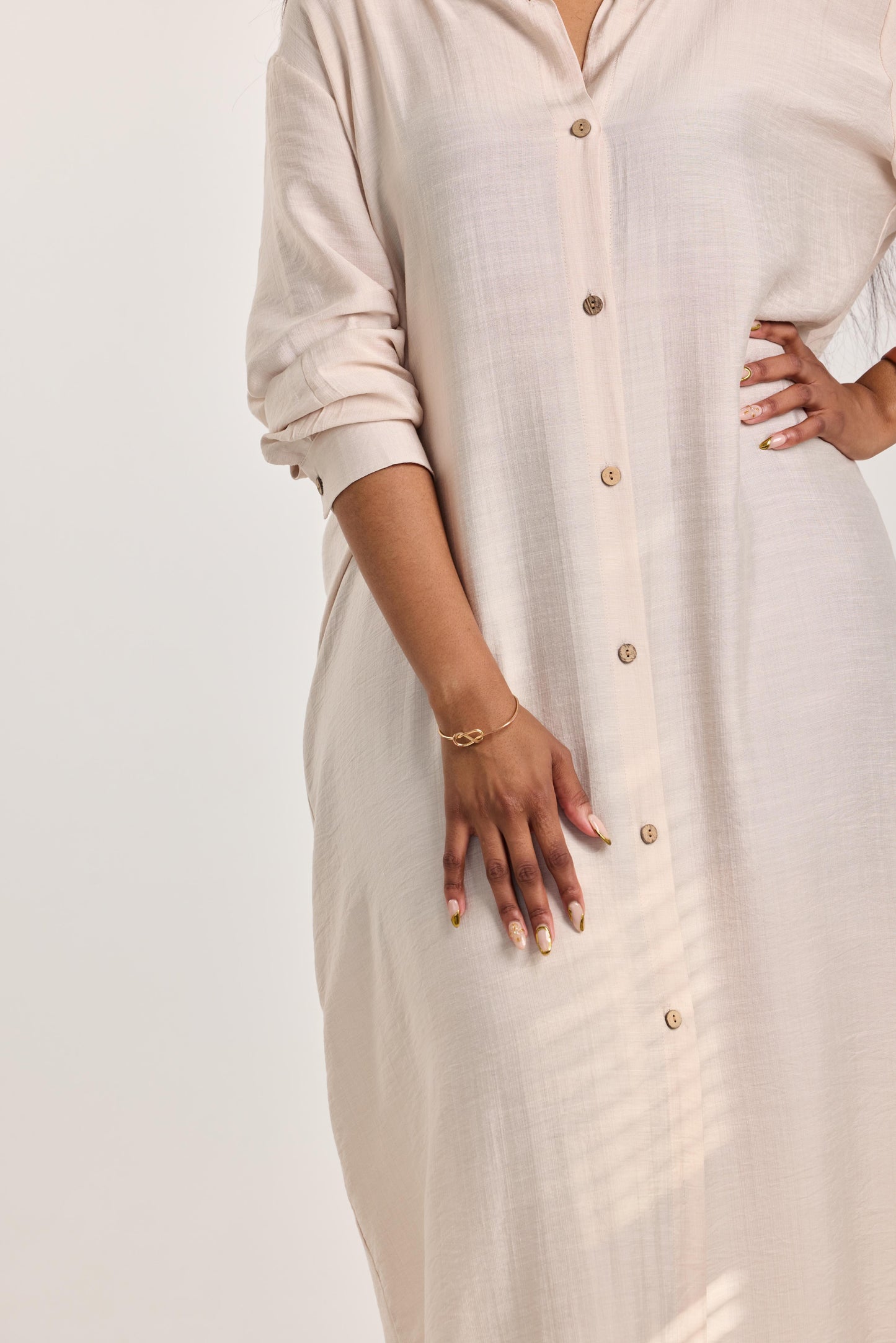 Oatmeal Relaxed Shirt Dress