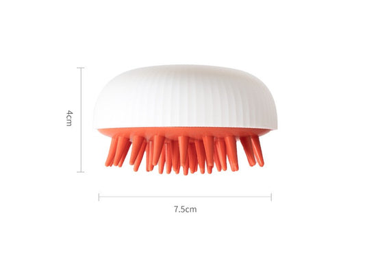 Shampoo Head Brush - Orange & White