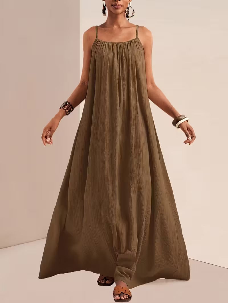 Relaxed Maxi Dress - Brown