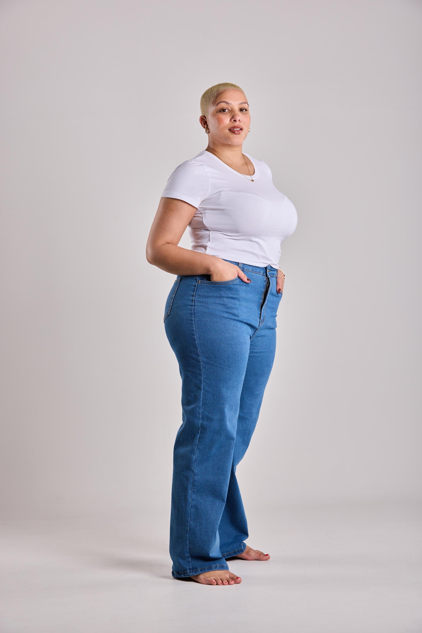 Classic Blue High-Waist Denim