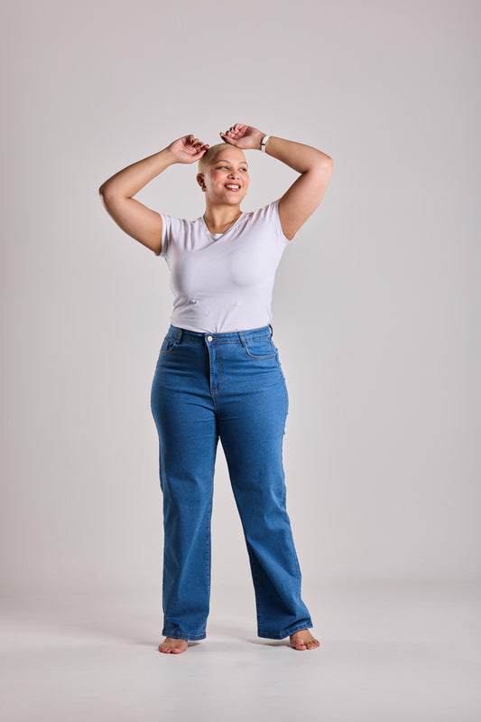 Classic Blue High-Waist Denim